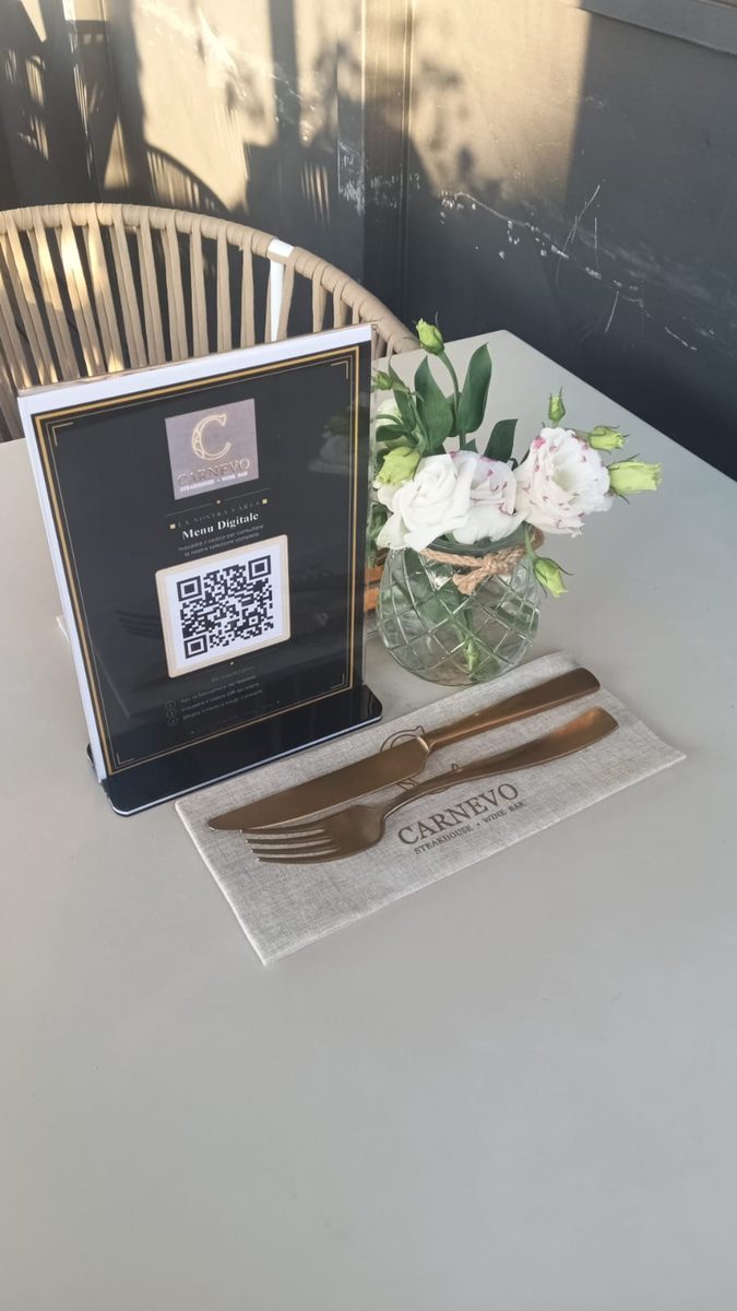 Carnevo Steakhouse, porta QR sul tavolo